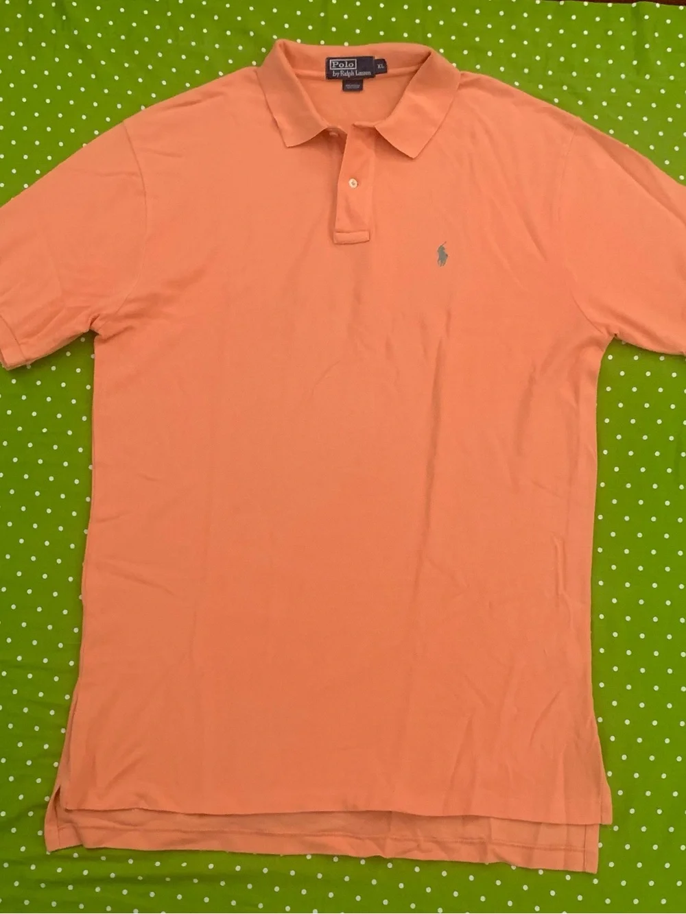 RL POLO SS All Cotton Orange 2Button Polo